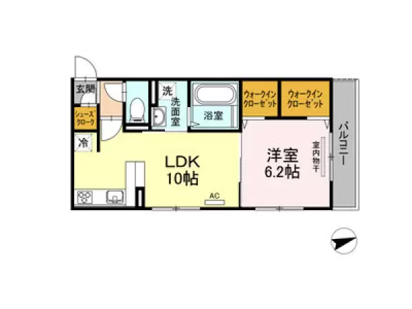 202号室の間取り図