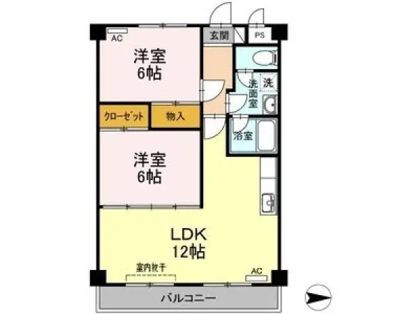 203号室の間取り図
