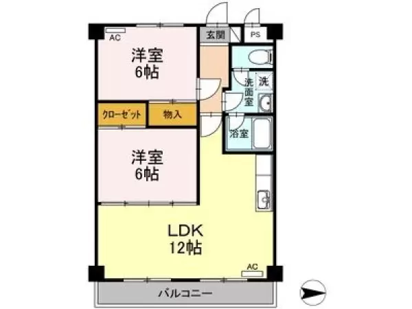 205号室の間取り図