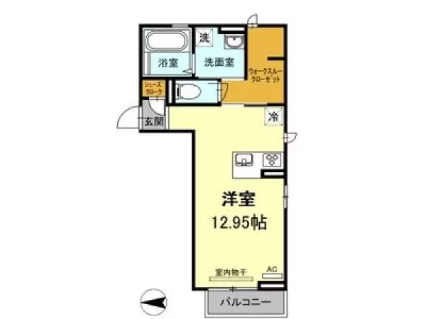201号室の間取り図