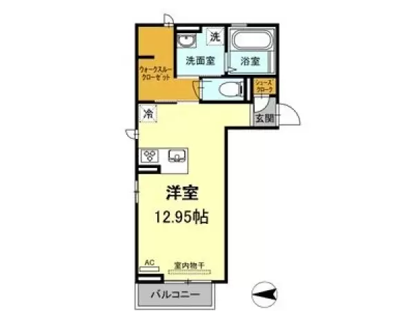 203号室の間取り図