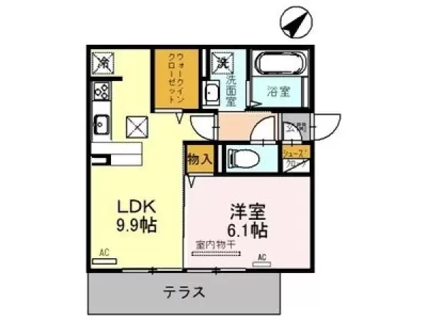 101号室の間取り図