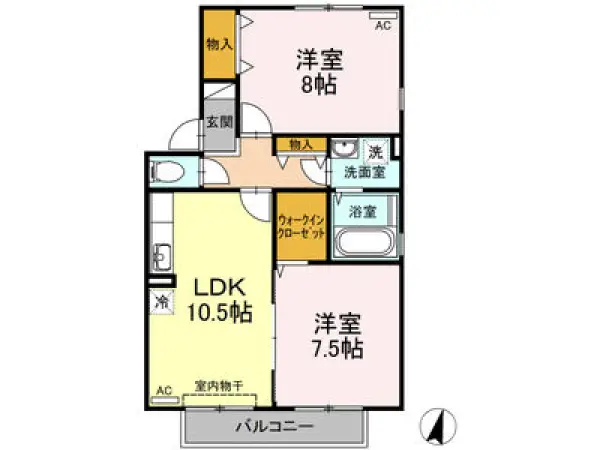 201号室の間取り図