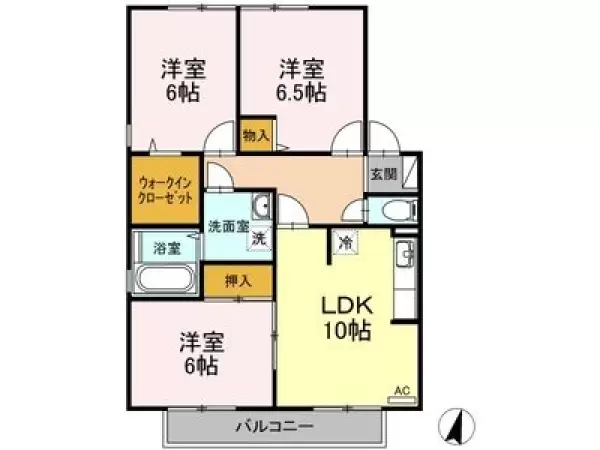 102号室の間取り図