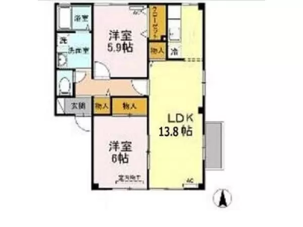 102号室の間取り図