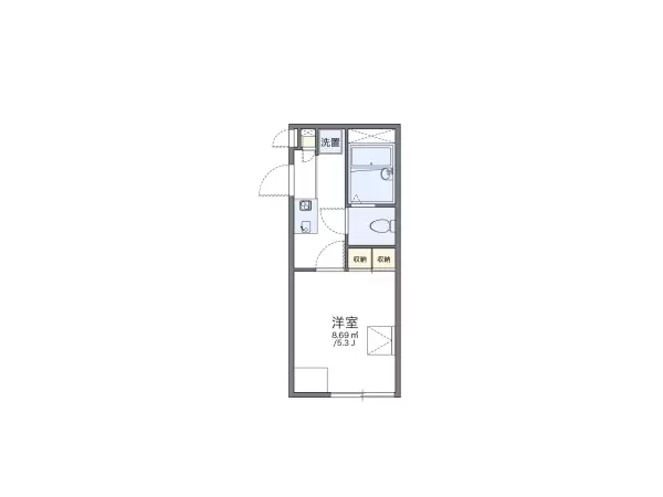206号室の間取り図