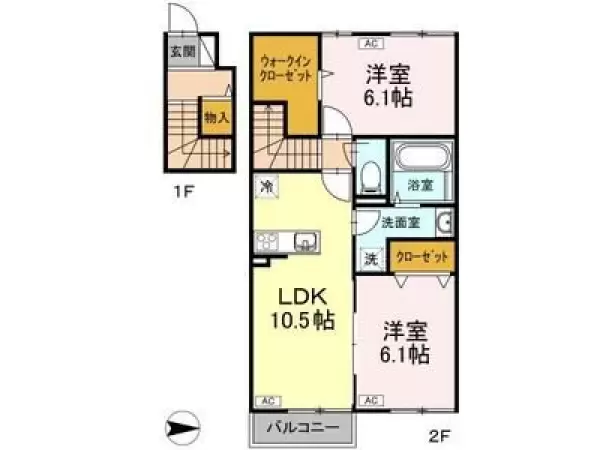 201号室の間取り図