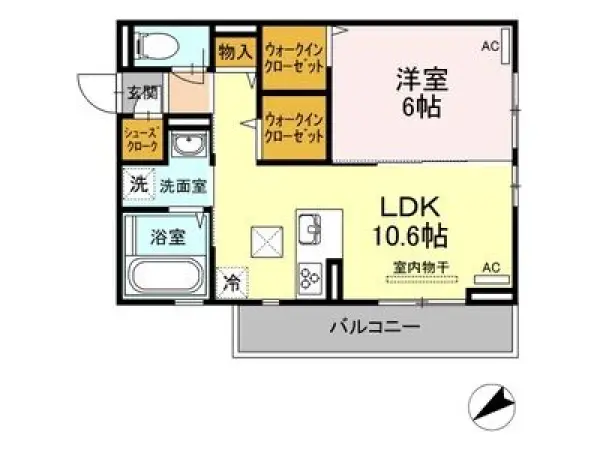 105号室の間取り図