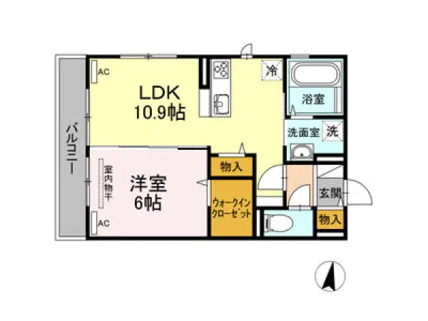 205号室の間取り図