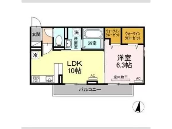 302号室の間取り図