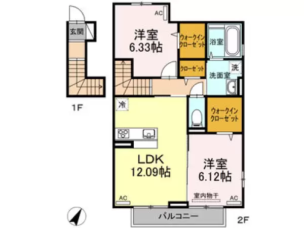 201号室の間取り図