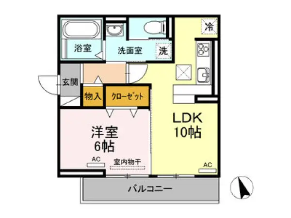 105号室の間取り図