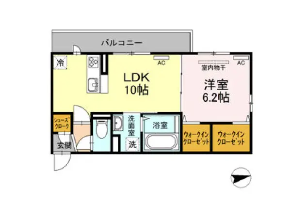 307号室の間取り図