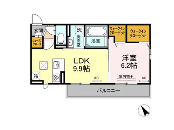 102号室の間取り図