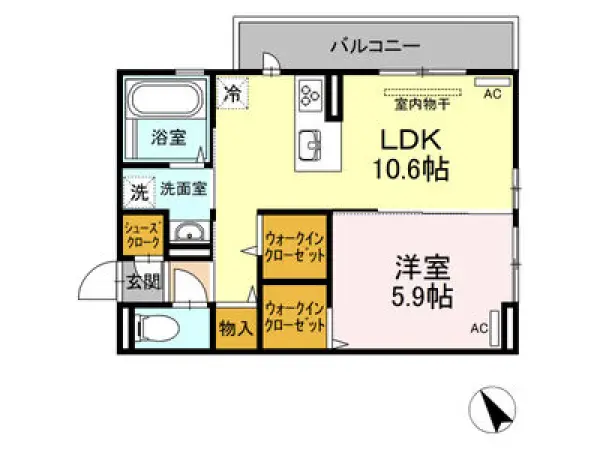 301号室の間取り図