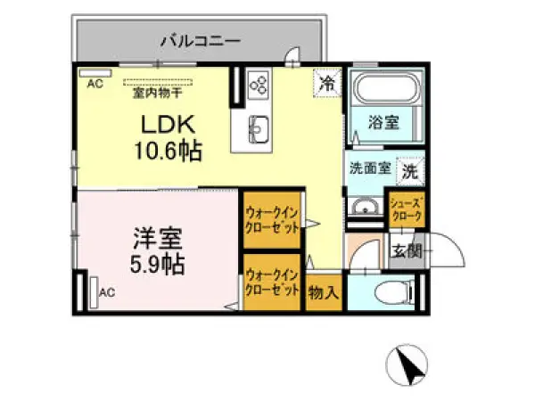 305号室の間取り図