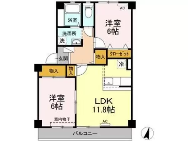 303号室の間取り図