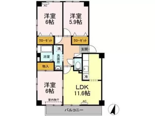 103号室の間取り図