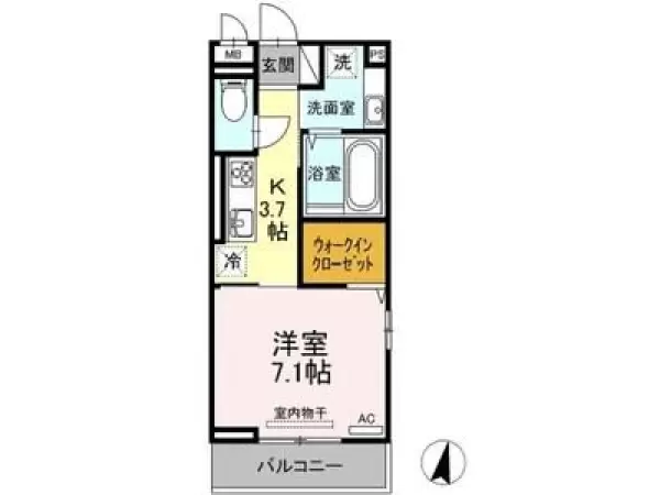 101号室の間取り図