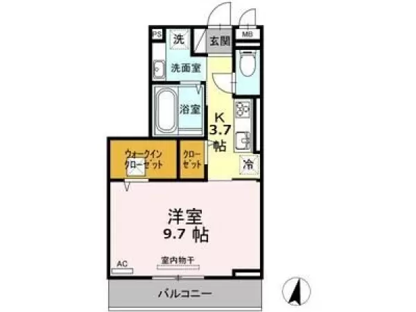 105号室の間取り図