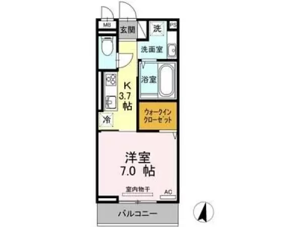 202号室の間取り図