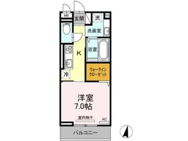 208号室の間取り図