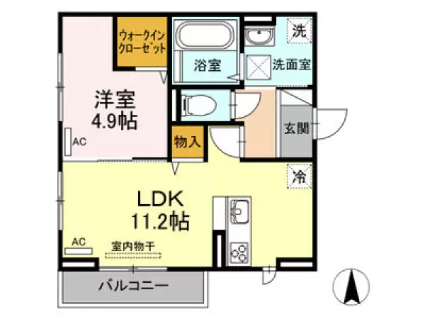 101号室の間取り図