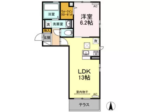 101号室の間取り図