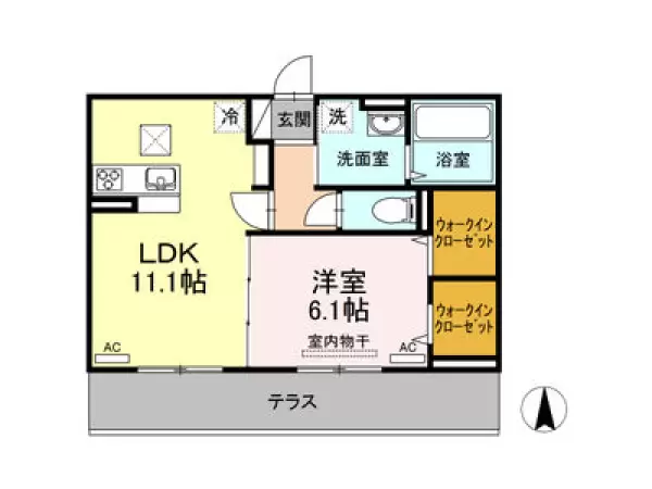 102号室の間取り図