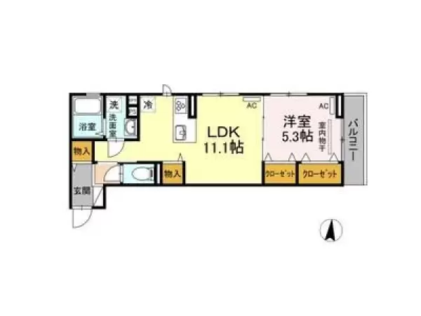203号室の間取り図