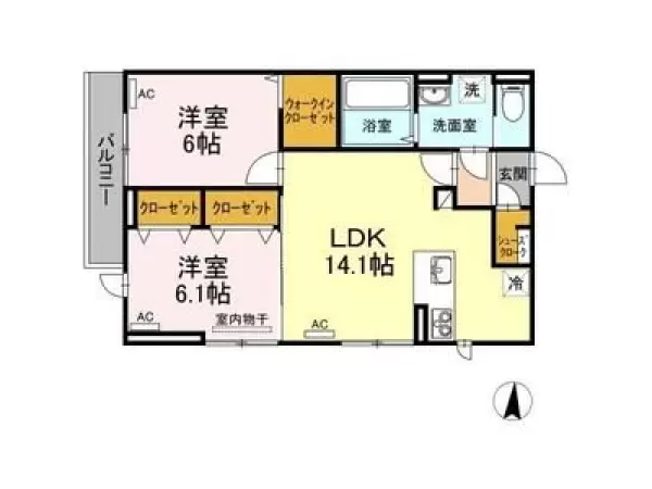 301号室の間取り図