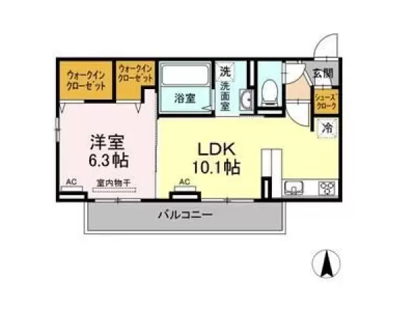 203号室の間取り図