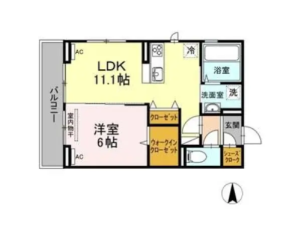 305号室の間取り図