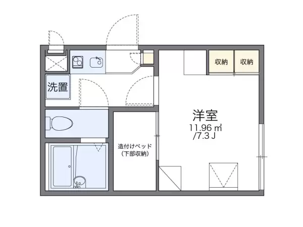 104号室の間取り図