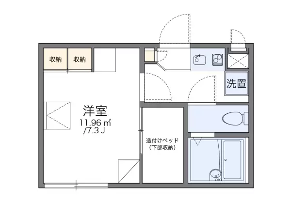 203号室の間取り図