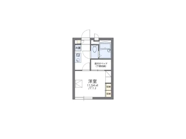204号室の間取り図