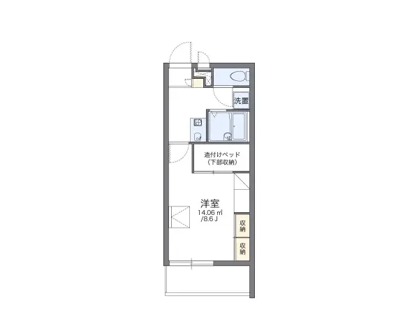 110号室の間取り図