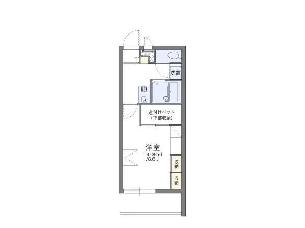 210号室の間取り図