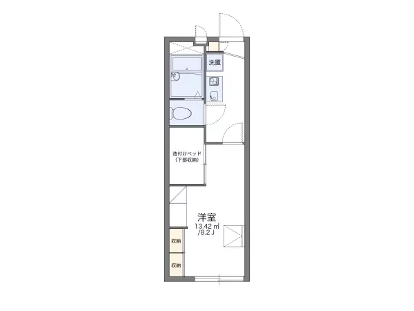 204号室の間取り図