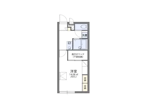 106号室の間取り図