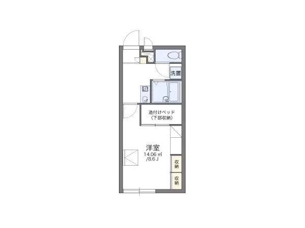 106号室の間取り図