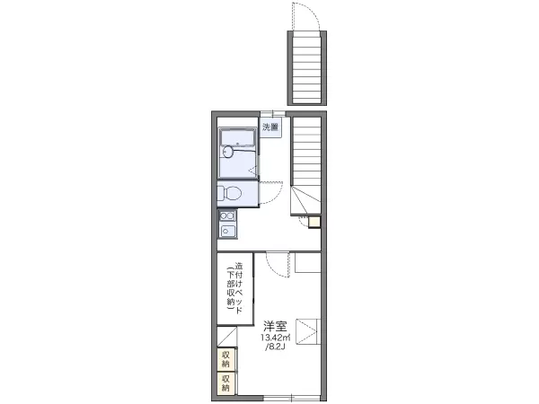 210号室の間取り図