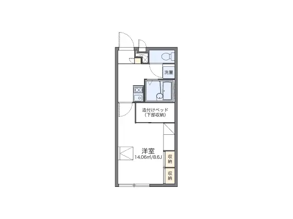 210号室の間取り図