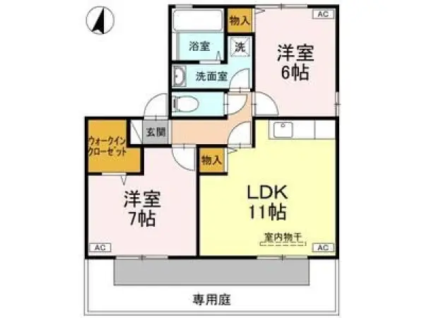 101号室の間取り図