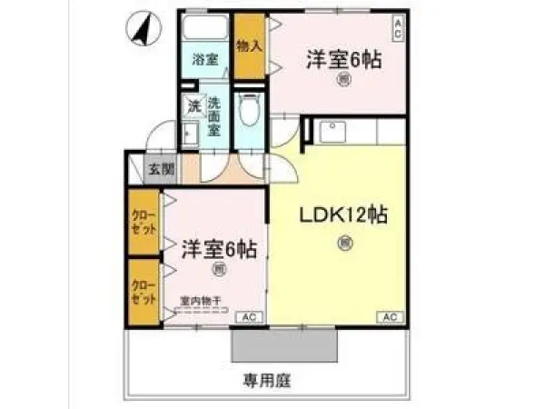102号室の間取り図