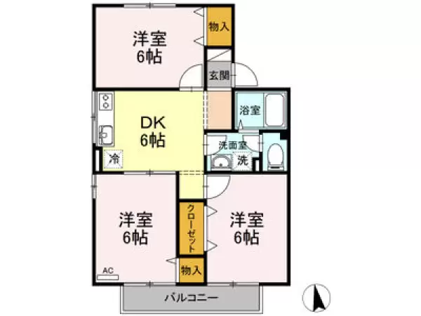 202号室の間取り図