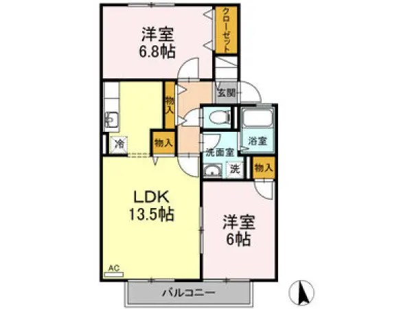 102号室の間取り図