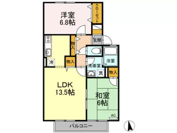 202号室の間取り図