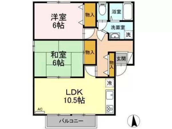 201号室の間取り図
