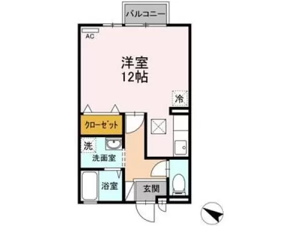 108号室の間取り図